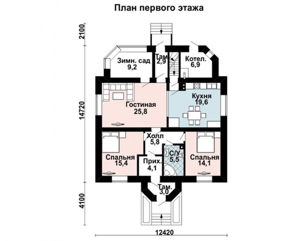 Проект дома Проект дома AS-2259 - Фото 2